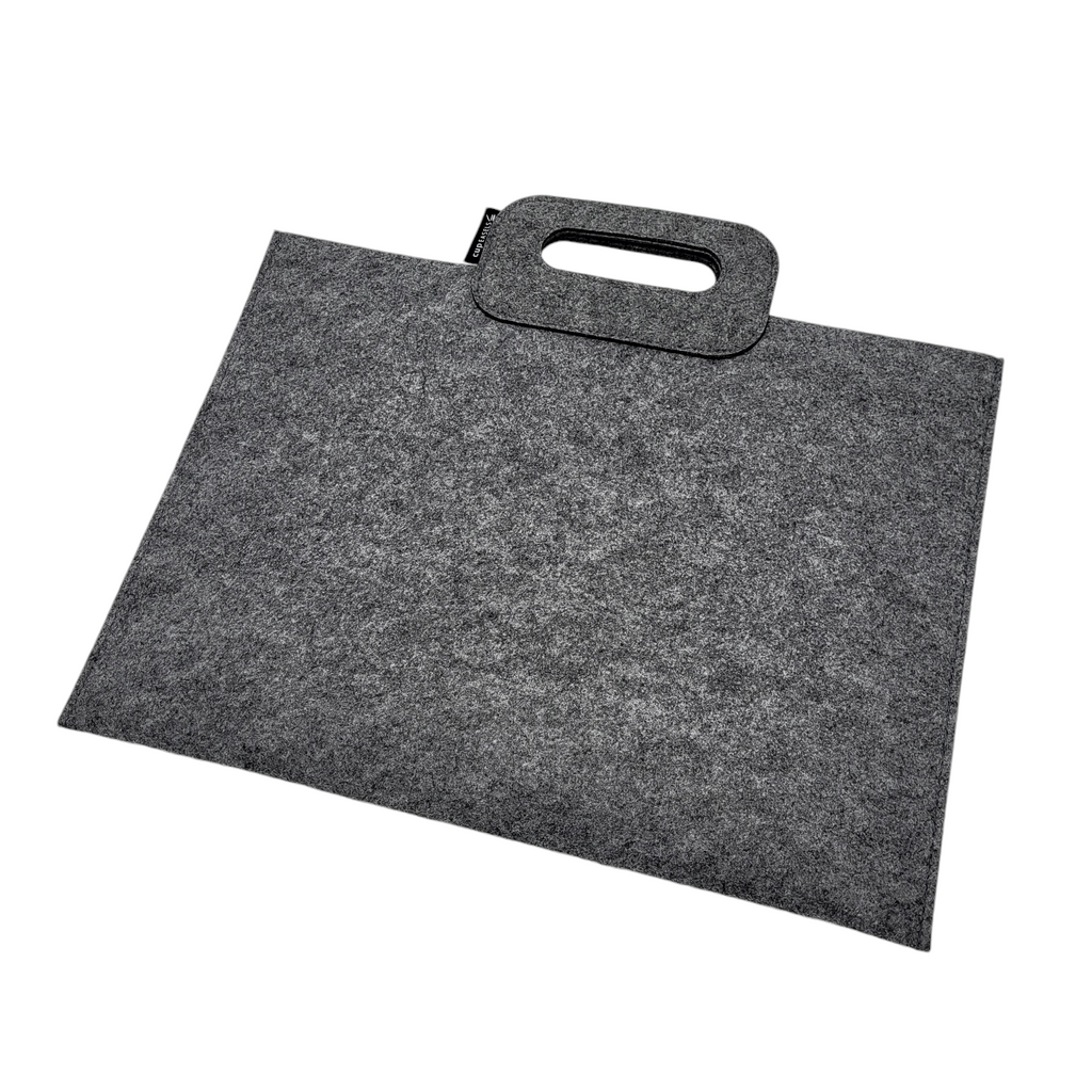 Quarter sheet carrier for art supplies by Cup Easels Inc., showing a sturdy storage case holding quarter-sized art sheets.