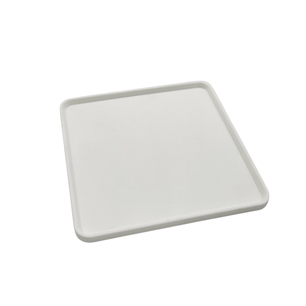 Plastic art palette from Superlite Palettes by Cup Easels Inc., featuring multiple mixing compartments for painting projects.